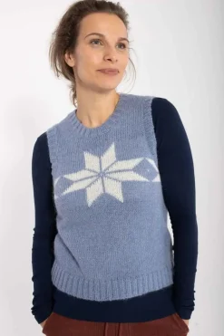 Daneklaksvik Flakes Vest Porcelaine/Chalk