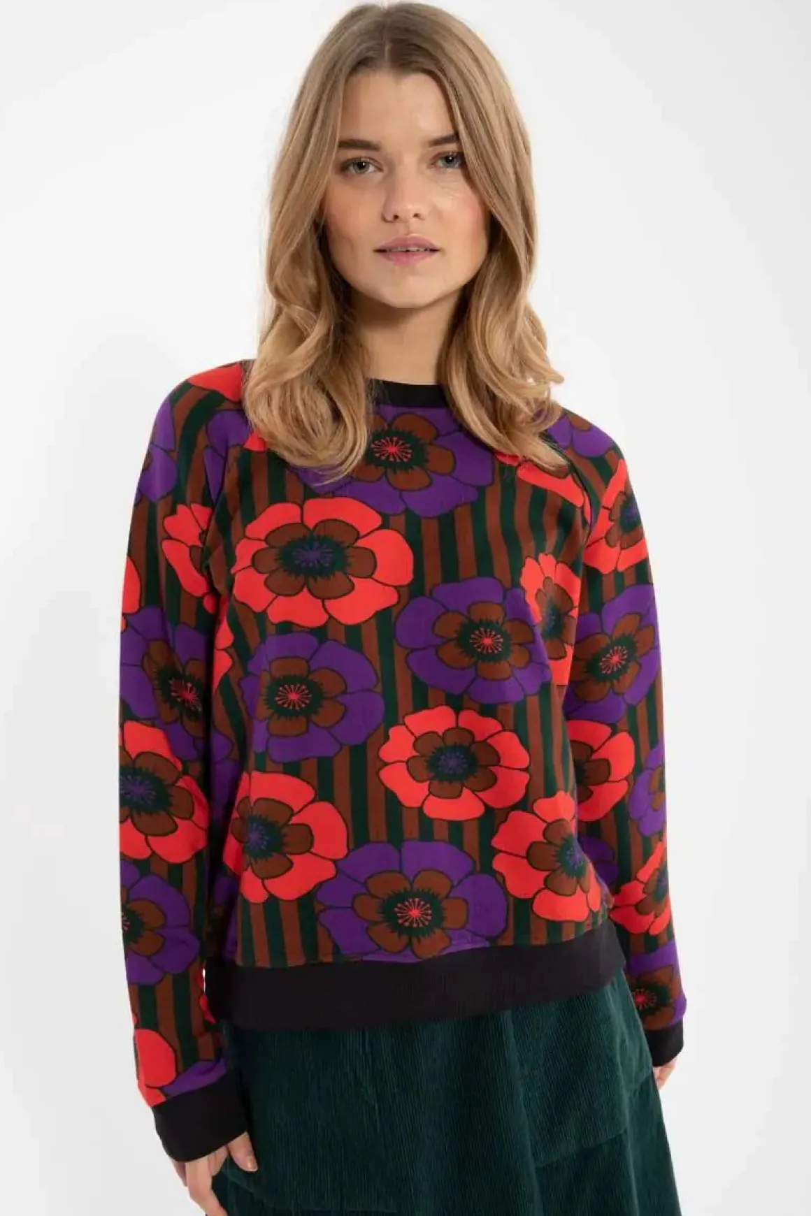 Daneklausen Moleton Sweat Rust/Viola Power Flower