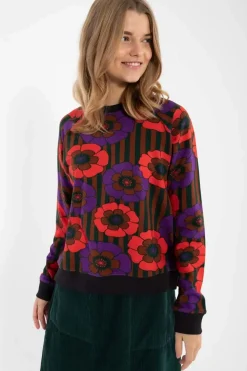 Daneklausen Moleton Sweat Rust/Viola Power Flower