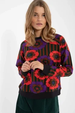 Daneklausen Moleton Sweat Rust/Viola Power Flower
