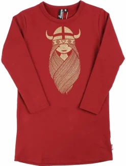 Danekvik Sweater Dress Red Wine Freja (Glitter)