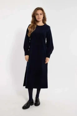 Danelegance Cord Stretch Dress Marine