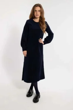 Danelegance Cord Stretch Dress Marine