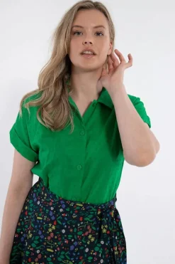 Danelena Cotton Dot Shirt Green