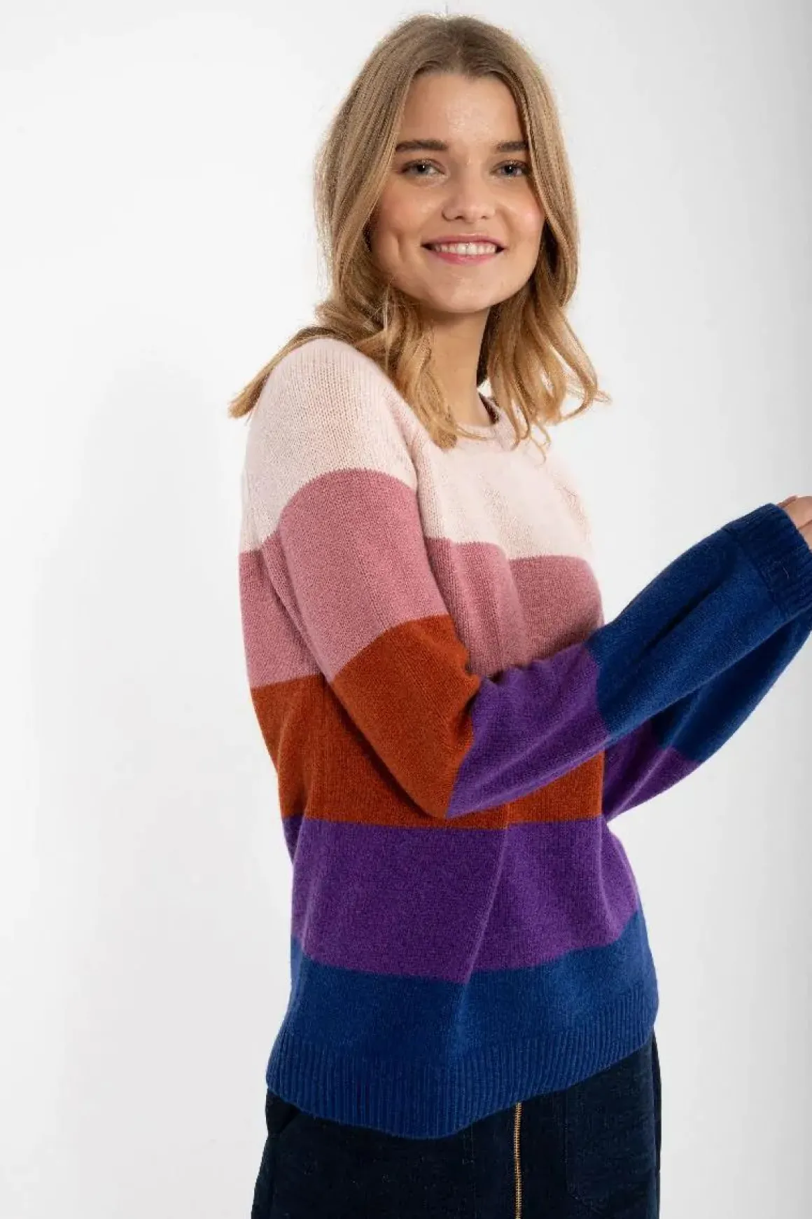 Danelisa Wool Sweater Rose Beige/Old Rose/Rust/Purple