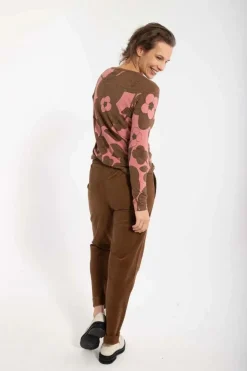 Daneliseleje Cord Stretch Pants Brown Beige