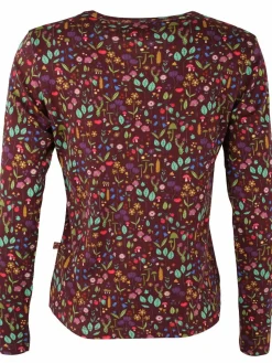 Danelotte Heavy Interlock Tee Dark Bordeaux Botanical