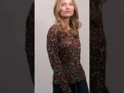 Danelotte Heavy Interlock Tee Dark Bordeaux Botanical