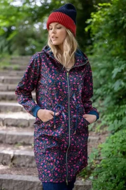 Danemarianne Softshell Dusty Navy Fleuri