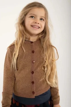 Danemerle Cardigan Beige Rose W. Gold Glitter