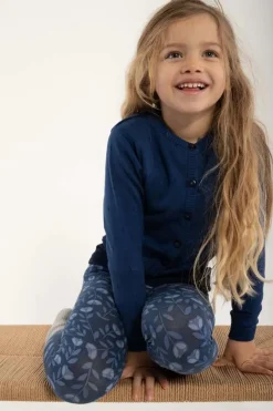 Danemerle Hole Knit Cardigan Navy
