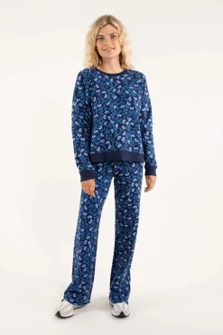 Danemoster Sweat Navy/Blue Fleurie
