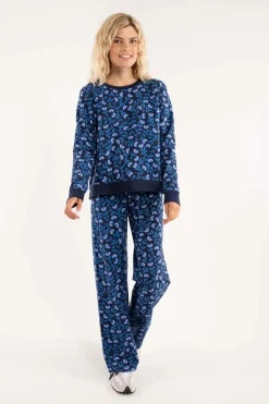 Danemoster Sweat Navy/Blue Fleurie