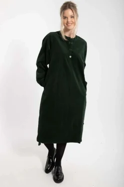 Danepalette Cord Stretch Dress Deep Forest