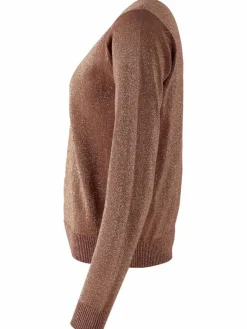 Danepearly Glitter Sweater Beige Rose W. Gold Glitter