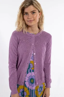 Danesaga Glitter Cardigan Soft Viola Glitter