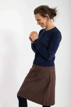 Danesaga Hole Knit Cardigan Dk Navy