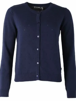 Danesaga Hole Knit Cardigan Dk Navy