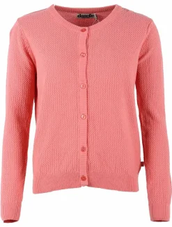 Danesaga Pearl Knit Cardigan Coral