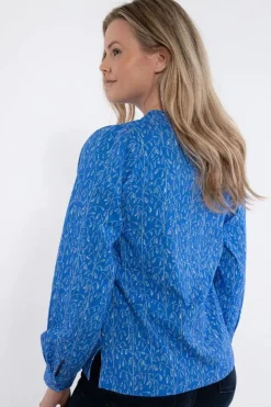 Danesanna Poplin Shirt Cold Blue/Chalk Oats