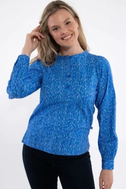 Danesanna Poplin Shirt Cold Blue/Chalk Oats