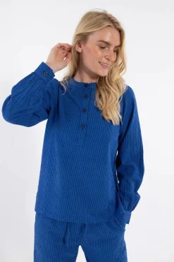 Danesanna Searsucker Shirt Deep Marine/Klein Blue