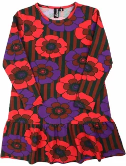 Daneshibuya Dress Rust / Purple Power Flower