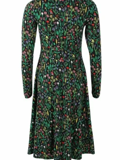 Danesigrid Cotton Dress Black Botanical