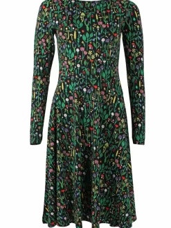 Danesigrid Cotton Dress Black Botanical