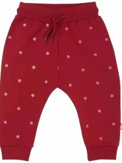 Danesilver Pants Dk Red W. Red Glitter