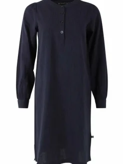 Danesocial Seersucker Dress Black/Marine