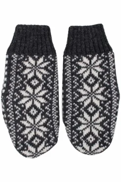 Danestay Warm Wool Mittens Dk Grey/White