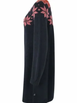 Danesukkertop Wool Sweater Dress Dk Navy/Old Rose/Brick