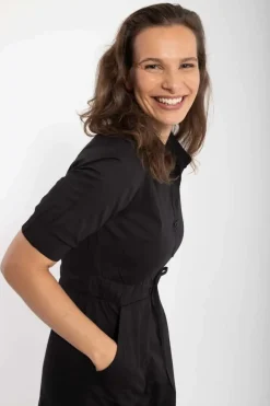 Danesusanne Poplin Dress Black