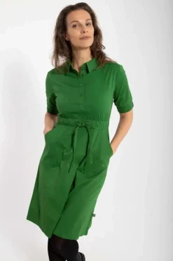 Danesusanne Poplin Dress Warm Khaki