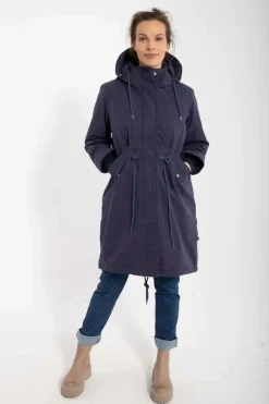 Danesvaneke Plaid Winter Parka Marine/Black/Redwine