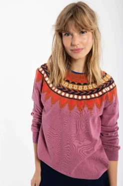 Danetrusty Cotton Knit Sweater Old Rose