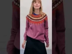 Danetrusty Cotton Knit Sweater Old Rose