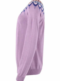 Danetrusty Cotton Knit Sweater Soft Viola