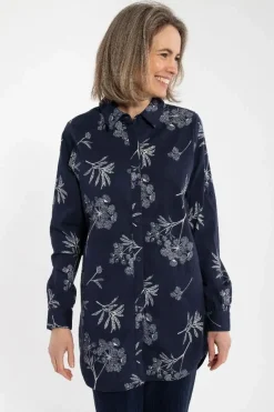 Danetulip Poplin Tunika Dk Navy/Chalk Hemlock