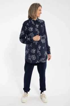 Danetulip Poplin Tunika Dk Navy/Chalk Hemlock