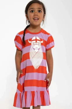 Danevesterbro Dress Bright Red/ Soft Viola Freja