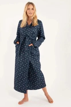 Daneviking Robe Navy Mini Flower
