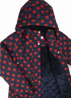 Danflora Winter Parka Dark Navy/Dark Rust Dots