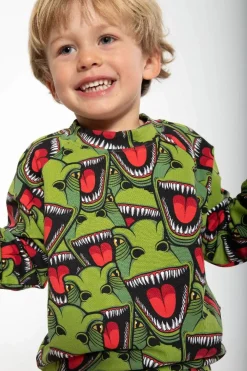Dyrbellow Sweat Aop/Strib Army T-Rex