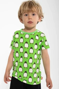 Dyrgrowl Tee Aop/Strib Bright Green Pingviner