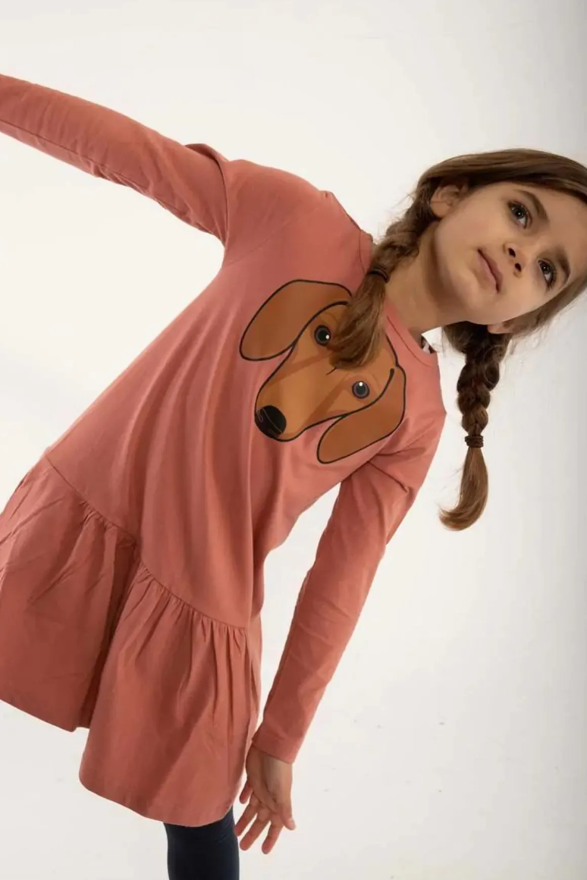Dyrzanzi Dress Ls Old Rose Gravhund
