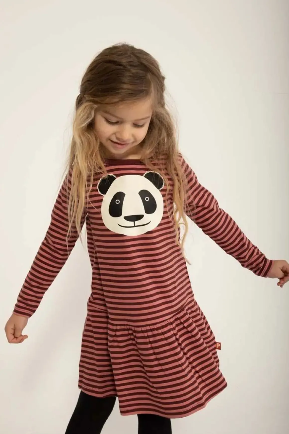 Dyrzanzi Dress Ls Red Wine/Old Rose Panda