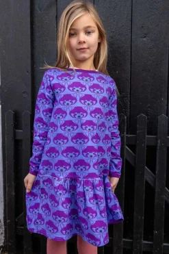 Dyrzanzi Ls Dress Aop/Strib Ice Viola/Purple Roed Panda