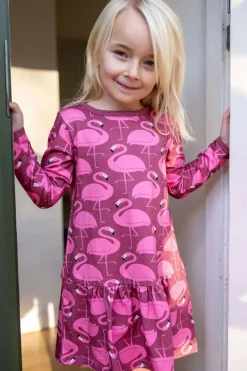 Dyrzanzi Ls Dress Aop/Strib Old Rose/Lovely Rose Falmingo